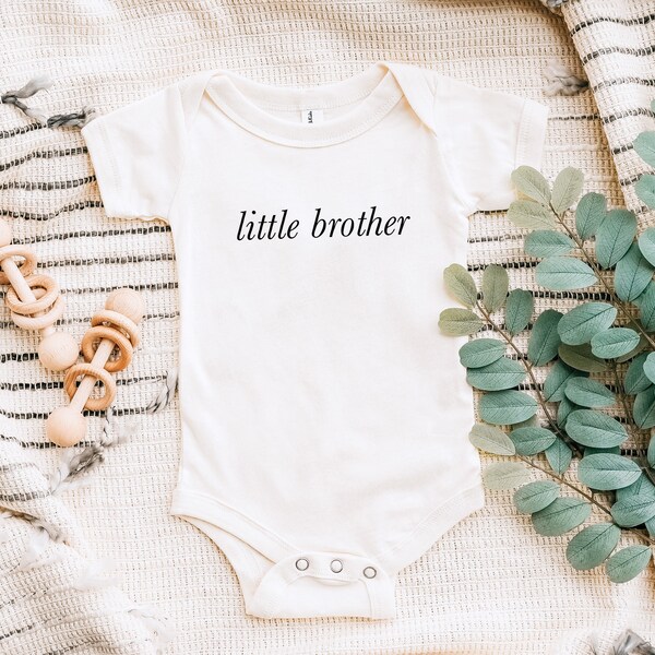 Little Brother Bodysuit, Bodysuit, Little Brother, Baby One piece, Coming home out fit, Baby, Pregnancy Announcement, Baby Announcement