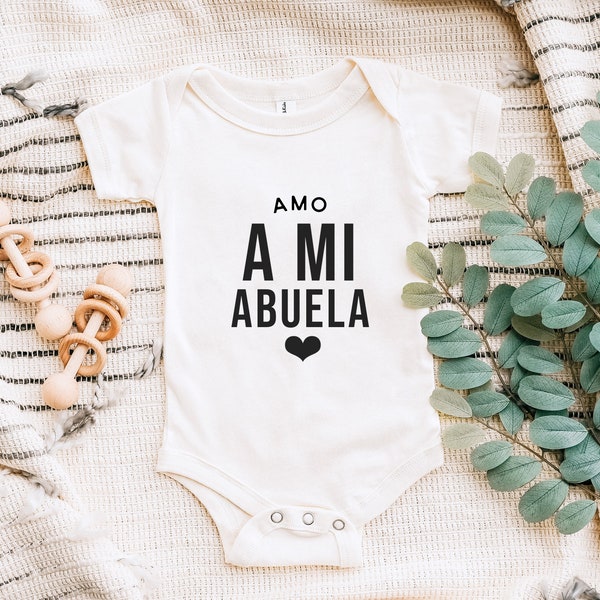 Amo a mi abuela Bodysuit, Baby One piece, Coming home out fit, Baby, Pregnancy Announcement, Baby Announcement, Abuela