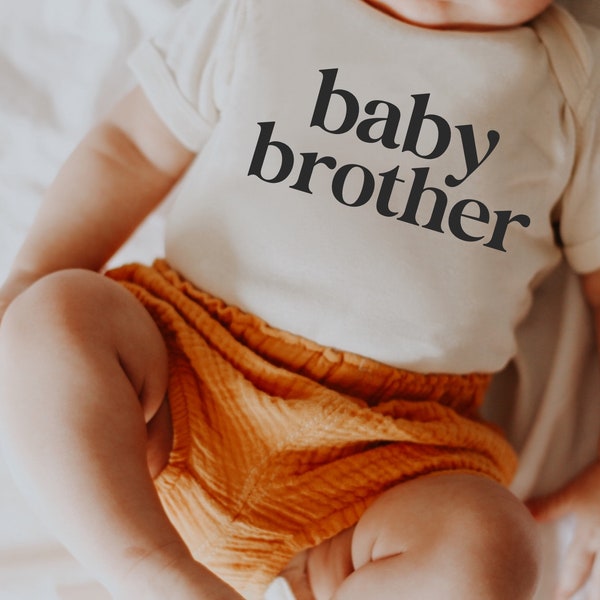 Baby Brother Bodysuit, Bodysuit, Baby Brother, Baby One piece, Coming home out fit, Baby, Pregnancy Announcement, Baby Announcement