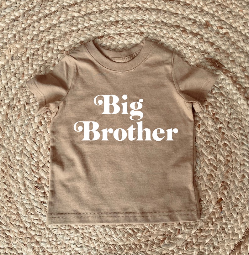 Big Brother Shirt, Big Brother, Big Brother T-shirt, Big Bro, Brown Shirt, Pregnancy Announcement, Baby Announcement, Reveal image 1