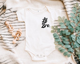 Lil Bro Bodysuit, Lil Bro, Bodysuit, Little Brother, Baby One piece, Coming home out fit, Baby, Pregnancy Announcement, Baby Announcement