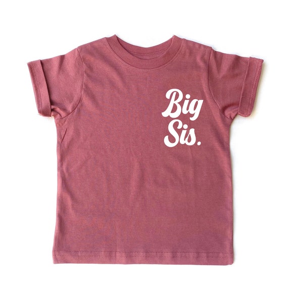 Big Sis Shirt, Big Sister, Big Sister T-shirt, Big Sister Mauve T-shirt, Pregnancy Announcement, Baby Announcement