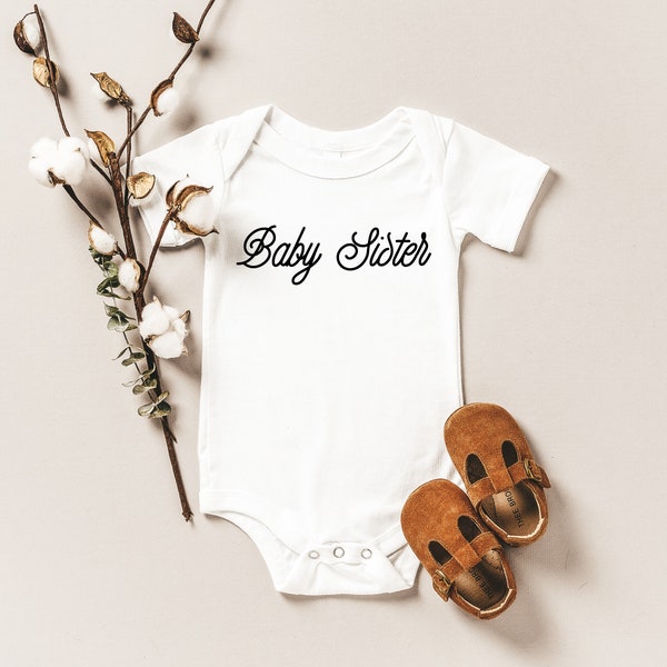 Baby Sister Bodysuit, Bodysuit, Baby outfit, Baby One piece, Coming home out fit, Baby, Pregnancy Announcement, Baby Announcemen, Baby Sis