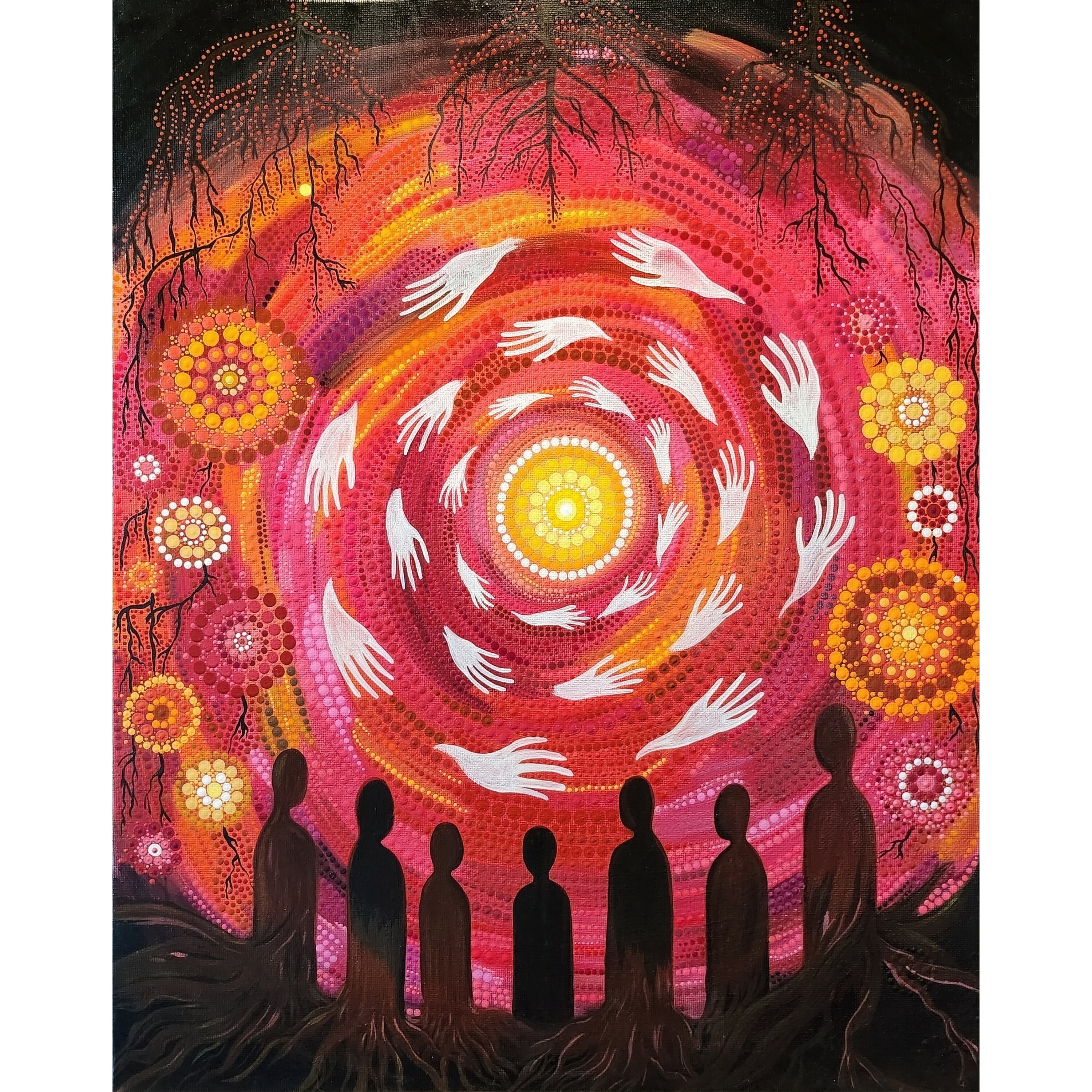 Roots Aboriginal Australian Canvas Painting - Etsy