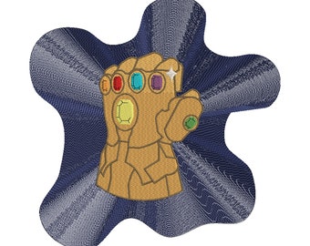 BUNDLE - Thanos Gauntlet a inspiré des motifs de broderie machine. Plusieurs tailles