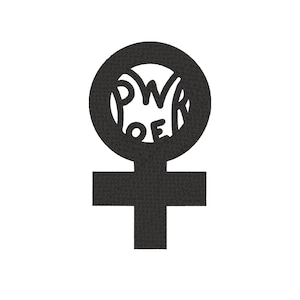 Frauen Empowerment Maschine Stickerei Design. Mehrere Größen