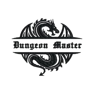 Dungeons and Dragons Dungeon Master Machine Embroidery Design.