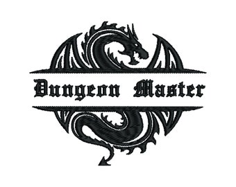 Dungeons and Dragons Dungeon Master Machine Embroidery Design.
