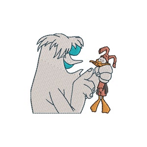 Daffy Duck Machine Embroidery Design. 4x4 Hoop
