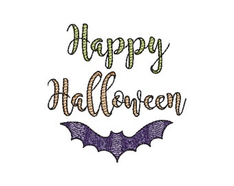 Happy Halloween Stack Machine Embroidery Design.