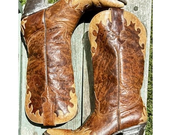 Old Gringo Yippee Ki Yay Women's Size 8 B Western Boots Brown Snip Toe
