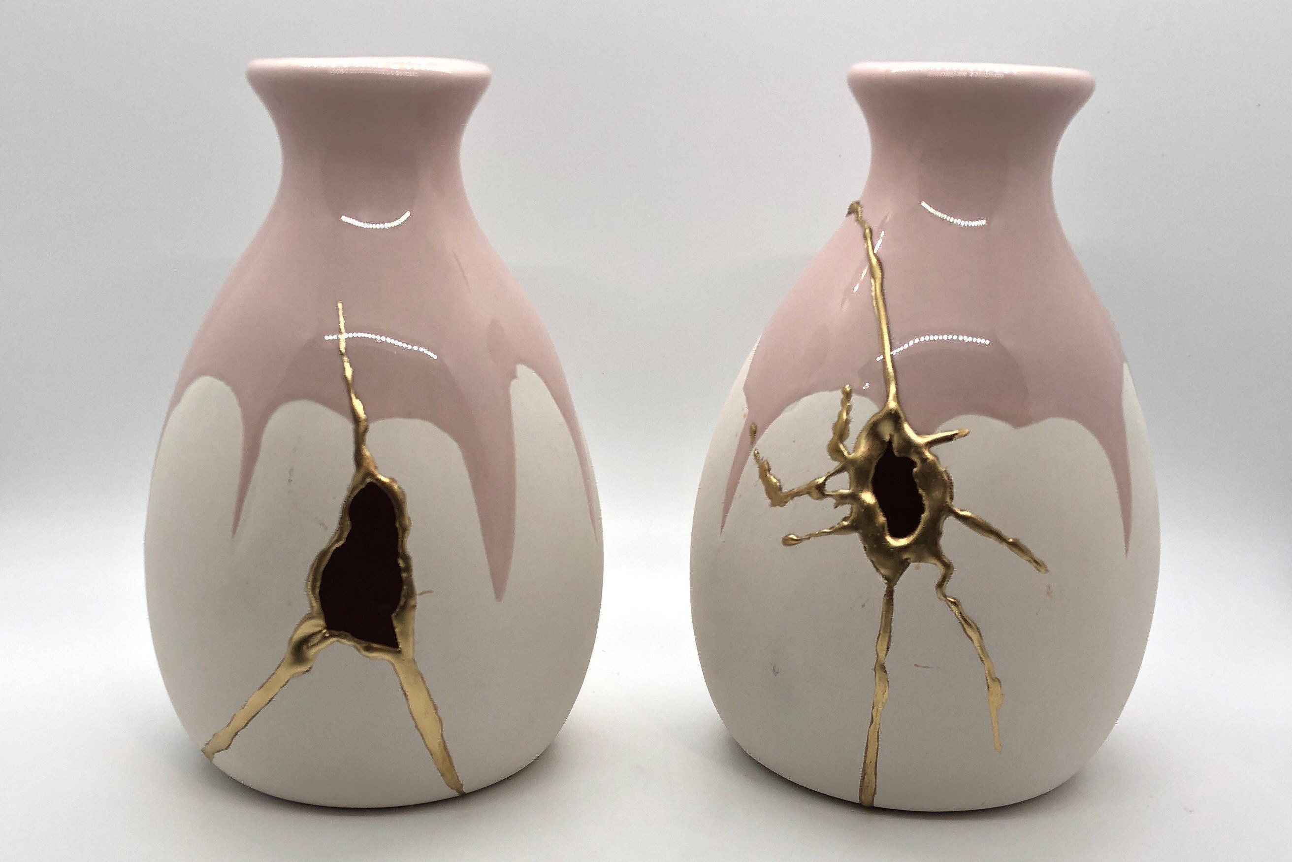 Pink Kintsugi Wabi Zero Vase Loves - Drip Etsy Zen Sienna Gold Waste Art Kintsukuroi Sabi Xo, Zen Pink Mizrahi Vase Isaac Sustainable