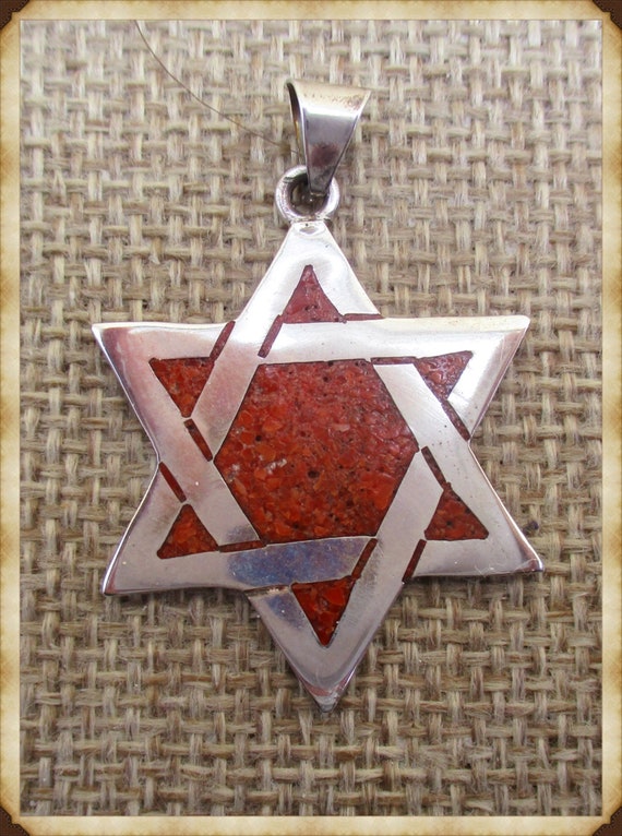 Sterling Silver "Star of David" Pendant with Crush