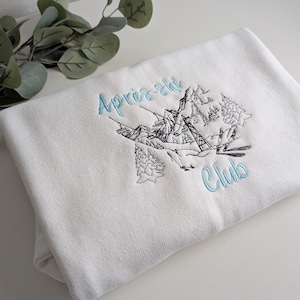 Apres Ski Team Sweatshirt, Embroidered Skiing Sweatshirt, Après Ski Club
