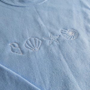 Customizable Embroidered Seashell Sweatshirt
