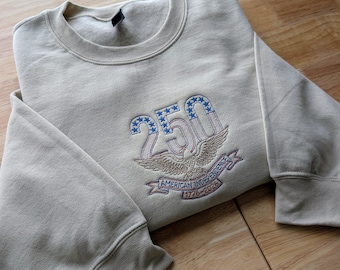 250th American Independence Anniversary Embroidered Gildan Crewneck