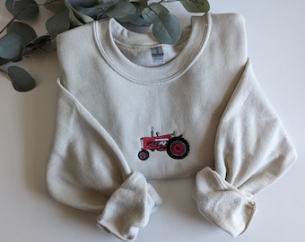Besticktes Traktor-Sweatshirt