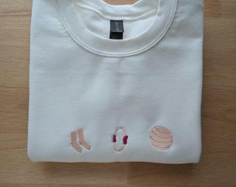 Pilates Wellness Essentials Embroidered Gildan Crewneck Sweatshirt