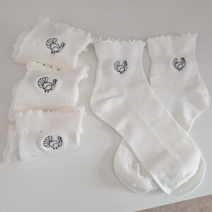Turkey Embroidered Socks, Crew Sock and Ruffle Socks
