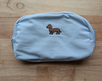 Embroidered Dachshund Fanny Pack Belt Bag