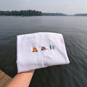 Embroidered Camping crewneck, Nature sweatshirt, State Parks sweatshirt,