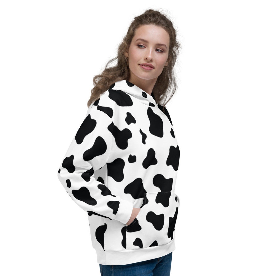 Black and White Cow Print Hoodie / Sweatshirt Cow Costume - Etsy Canada