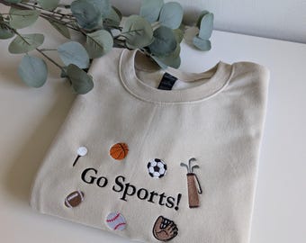 Go Sports Game Day Embroidered Crewneck Sweatshirt