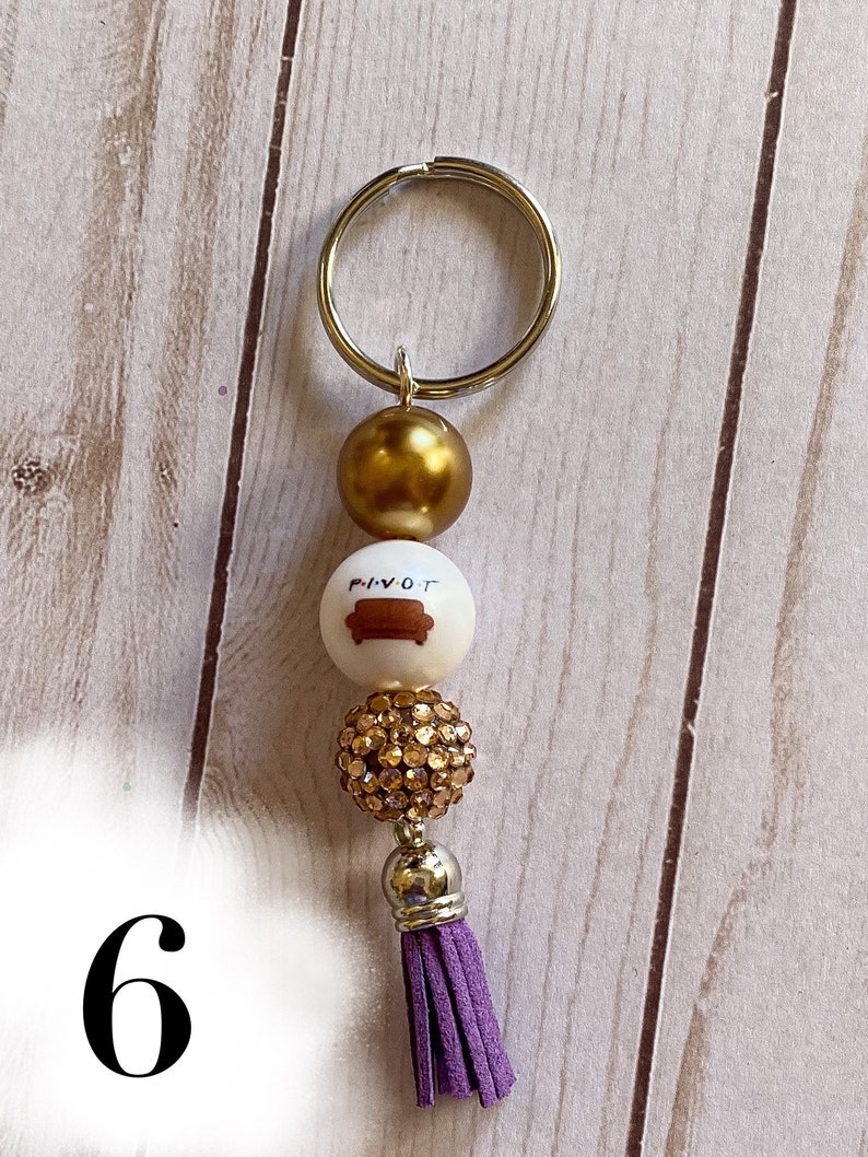 Bubblegum Bead Keychains Etsy