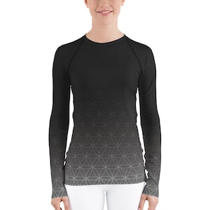 Fading Flower of Life - Sacred Geometry Long-Sleeve Shirt for Women