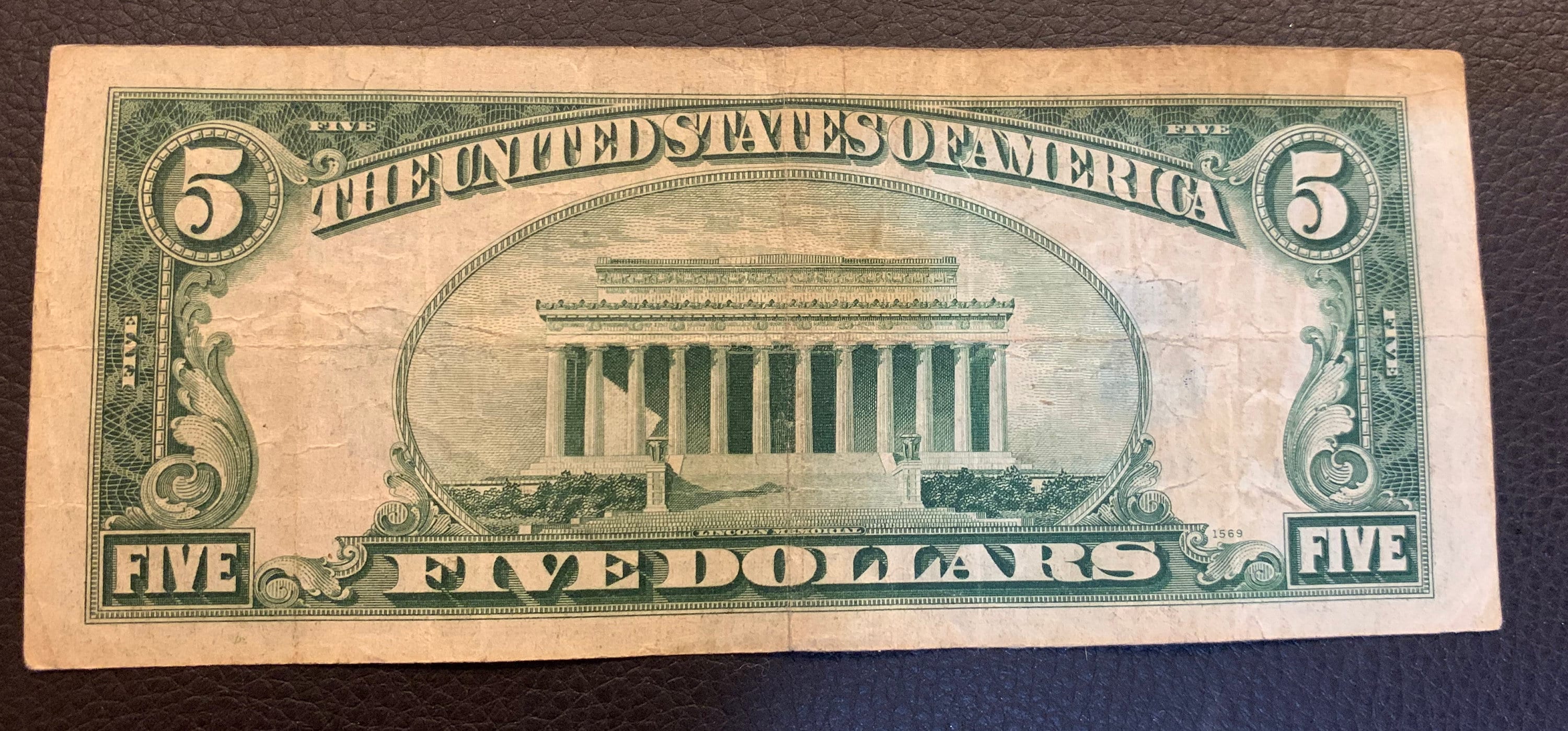RARE 5 Dollar 1934 B series USA bill Etsy