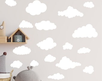 APRIL SALES! White Clouds, Wall decals, Nursery wall decor