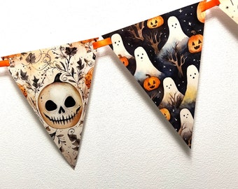 SOLDES DE MAI ! Fanion en PVC sur le thème d'Halloween, Décoration de fête, Fanions drapeaux, Fanions imperméables réglables,