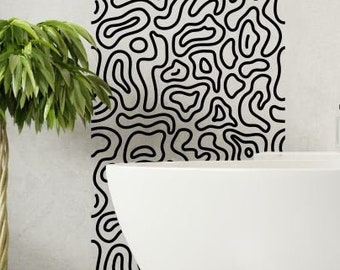 FLASH SALES WEEKEND! Abstract patterns, Doodle background wall decal, Memphis style wall decals