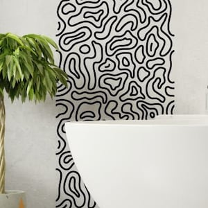 Abstract patterns, Doodle background wall decal, Memphis style wall decals