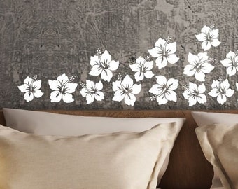 FLASH SALES WEEKEND! Hibiscus Flowers, Wall Decal, Wall Stickers, Floral wall decal