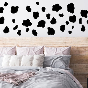 Cow Spots Wall Decals, 30 mixed spots/pack, Cow spots wall stickers, Cow print sticker, Cow spots