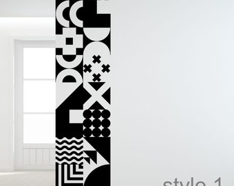 MAY SALES! Geometric shapes, Wall Decal set, Bauhaus-style design,