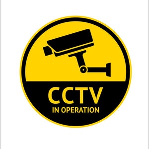 CCTV IN OPERATION, x4 10x10cm Stickers / pack, Warning signs, Safety Signs,