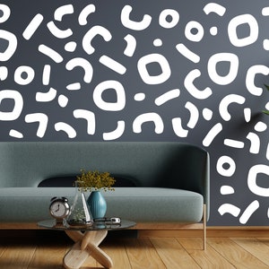 Large Geometric elements, 15 decals /pack, Wall decals,