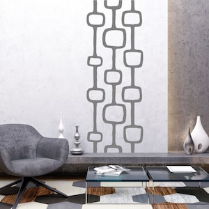 Abstract patterns, Vintage wall decal, Living room decor