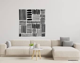 APRIL SALES! Abstract Wall decals, Geometric elements,  Living room decor,  Bedroom Wall Decal,Wall sticker