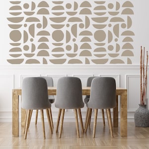 Abstract patterns, Vintage wall decal, Living room decor