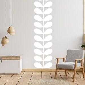 Leaves wall decal, Retro wall decal, Mid Century wall decor