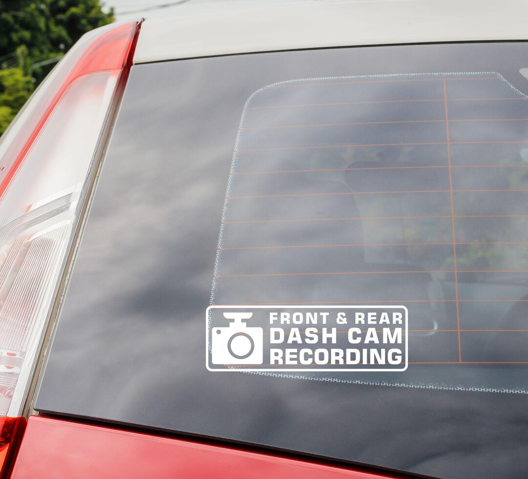 Recording Line Sticker Dash Cam Recording Decals: Vehicle Warning Stickers (x2, 18cm X 5.8cm ...