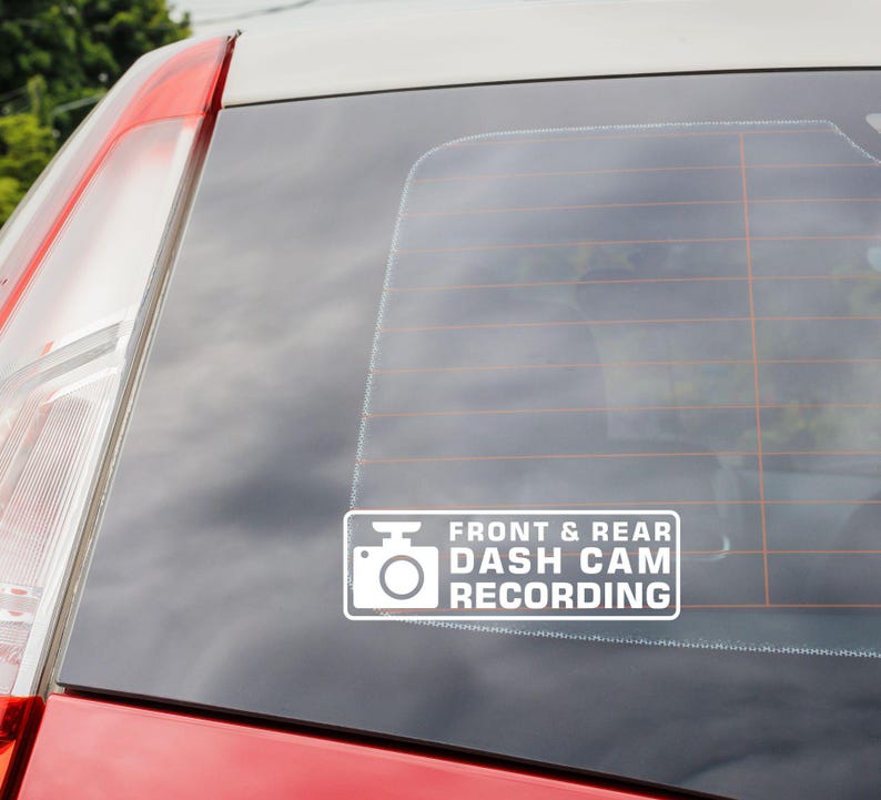 Dash Cam Recording Decals: Vehicle Warning Stickers (x2, 18cm X 5.8cm ...