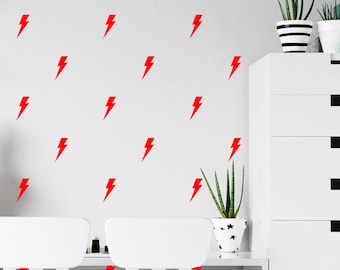 APRIL SALES! Lightning Bolt Stickers, 60 Stickers, Kids wall decal, Nursery stickers