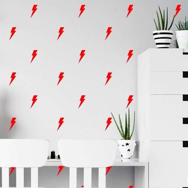 APRIL SALES! Lightning Bolt Stickers, 60 Stickers, Kids wall decal, Nursery stickers