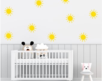 FLASH SALES WEEKEND! Sun Decals, Sun Wall Decals,10 decals /set, Wall Sticker