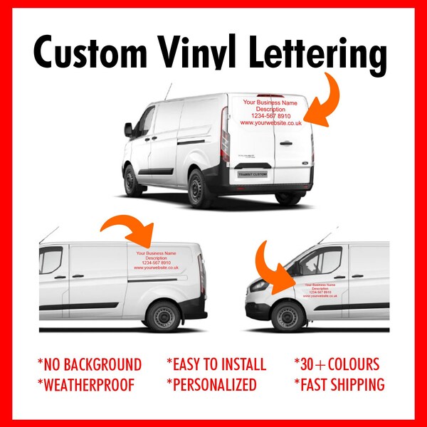 MAY SALES! Custom Vinyl Stickers, Car, Van, Wedding, Business, Window