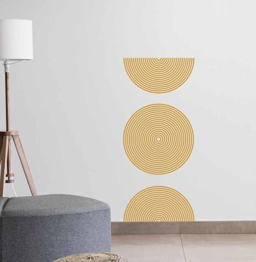 Boho Circles Wall Decals: Abstract Geometric Vinyl Stickers - Etsy